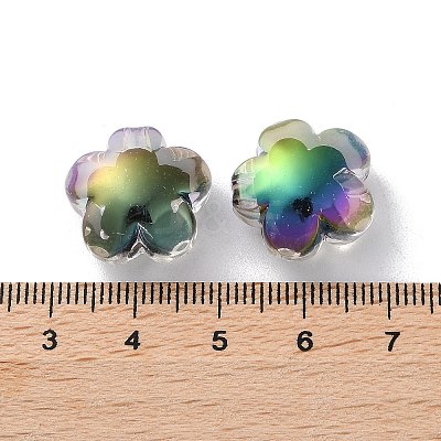 UV Plating Rainbow Iridescent Acrylic Beads X-OACR-H112-20C-1