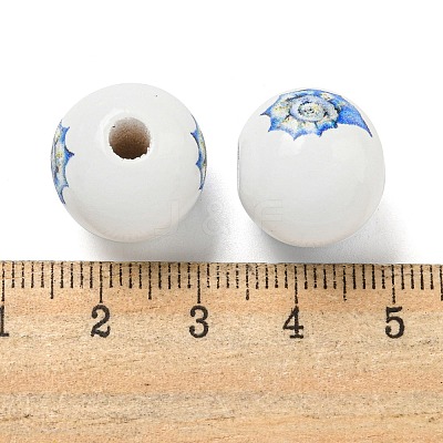 Natural Wood European Beads WOOD-S059-01I-1