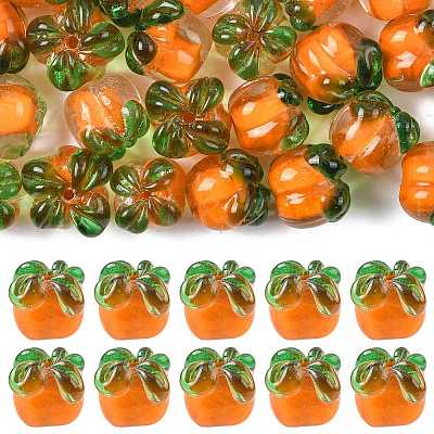 36Pcs Autumn Theme Handmade Lampwork Beads LAMP-FS0001-70-1