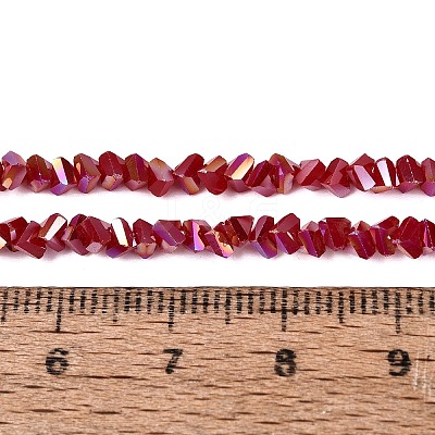 Electroplate Opaque Glass Beads Strands LS-EGLA-Q139-01A-C11-1