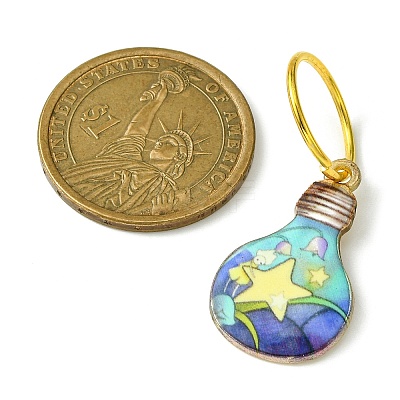 Alloy Printed Pendants PALLOY-JF02510-1