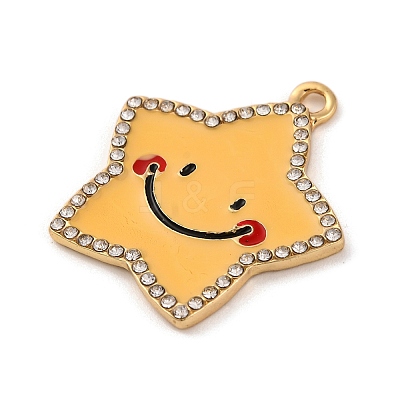 Alloy Enamel Pendants ENAM-M009-01B-G-1