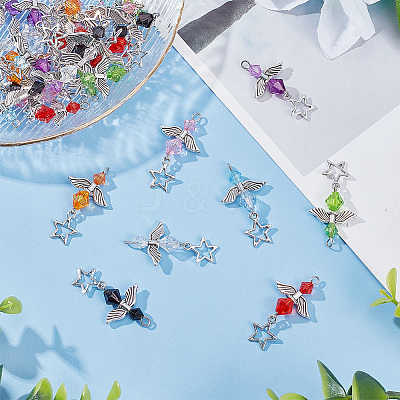 4 Sets Transparent Acrylic Pendants FIND-PH0010-16-1
