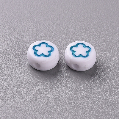 White Opaque Acrylic Beads LS-MACR-N008-41B-1