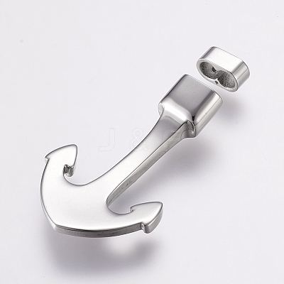 Non-Tarnish 304 Stainless Steel Hook Clasps STAS-E144-134P-1