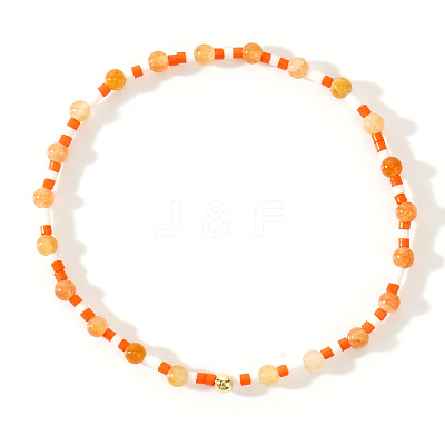 Bohemian Style Natural Aventurine Beads Stretch Bracelets for Women EK0651-2-1