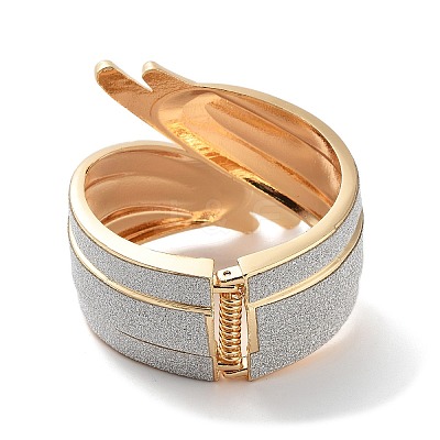 Sparkle Wings Wrap Alloy Cuff Bangles BJEW-C058-05G-02-1