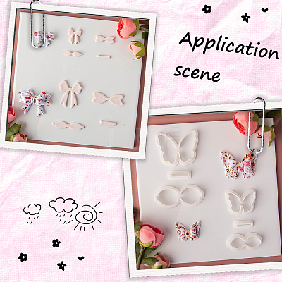 4 Sets 4 Styles Plastic Clay Pressed Molds AJEW-SC0004-09B-1