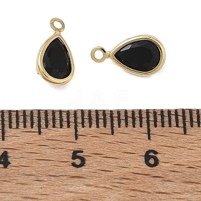 Brass Pave Cubic Zirconia Charms CU-CBABEB3-04G-01-1