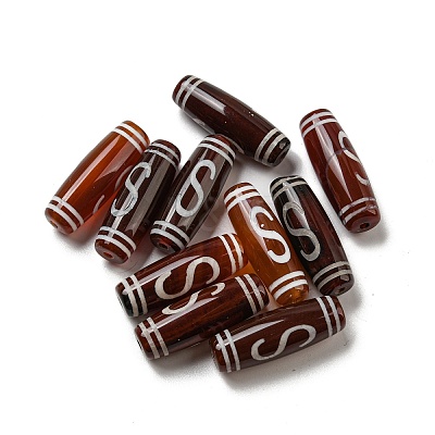Tibetan Style dZi Beads Strands G-P526-A09-1