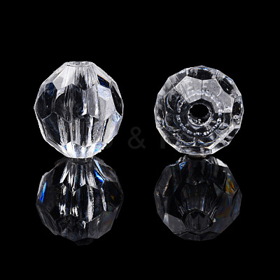 Transparent AS Plastic Beads TACR-T019-006-1