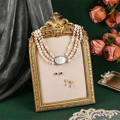 1Pc TPR Covered with Velvet Necklace Display Photo Frames NDIS-SP0001-04A-1