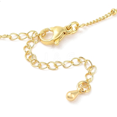 Brass Micro Pave Clear Cubic Zirconia Pendant Necklaces NJEW-Z038-01G-H-1