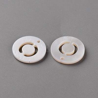 Natural Freshwater Shell Pendants SHEL-Q311-008O-1