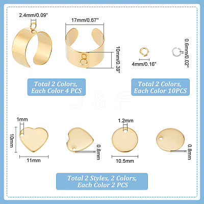 DIY Charm Cuff Ring Making Kit STAS-UN0051-43-1