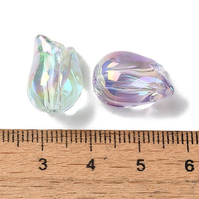 UV Plating Transparent Acrylic Beads OACR-H123-17-1
