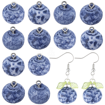 16Pcs Resin Pendants RESI-SC0006-44-1