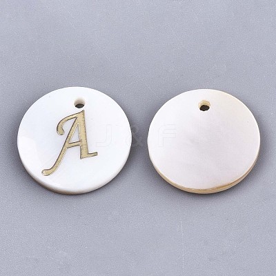 Natural Freshwater Shell Pendants X-SHEL-N027-04A-1