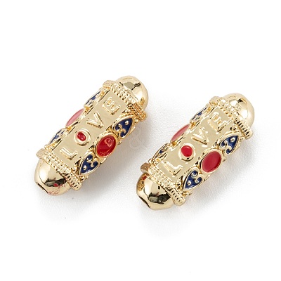 Real 18K Gold Plated Brass Tube Beads KK-A155-23G-1