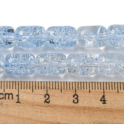 Transparent Crackle Glass Beads Strands GLAA-NH0001-04G-1