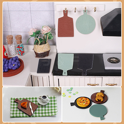 6 Bags 3 Styles Wood Plate Display Decorations DJEW-FG0001-46-1
