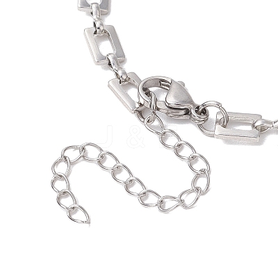 Brass Rectangle Link Chains Bracelet Making AJEW-JB01302-02-1
