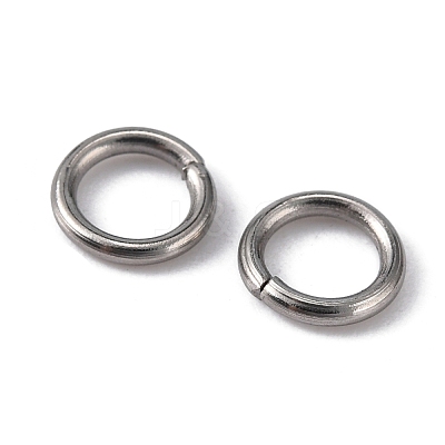 Tarnish Resistant 304 Stainless Steel Open Jump Rings STAS-Q186-02-6x1mm-1