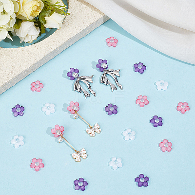 30Pcs 3 Colors Acrylic Ear Nuts FIND-SC0021-19-1
