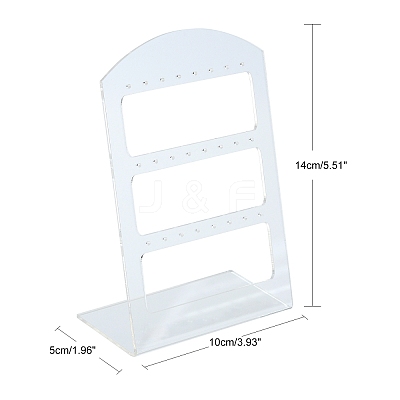 Organic Glass Earring Display Racks X-EDIS-N001-02B-1