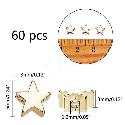 Brass Beads KK-PH0001-26G-1