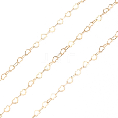 Yellow Gold Filled Flat Heart Link Chains CHC-M023-05G-1