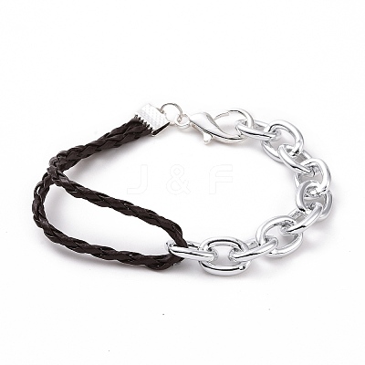 Fashion Braided Bracelets BJEW-JB00848-09-1