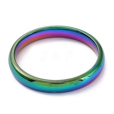 Ion Plating(IP) 304 Stainless Steel Flat Plain Band Rings STAS-I160-D-M-1