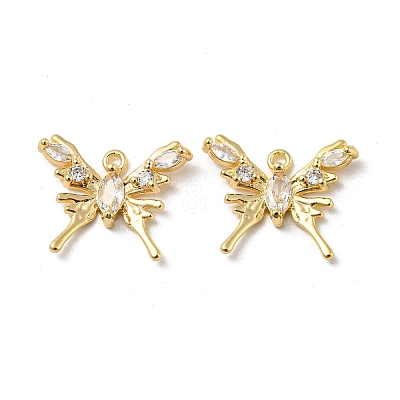 Brass Micro Pave Cubic Zirconia Pendants KK-H460-52G-1