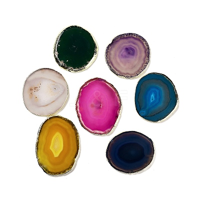 Natural Agate Coaster AJEW-NH0001-04G-1