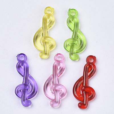 Transparent Acrylic Pendants X-TACR-T015-089-1