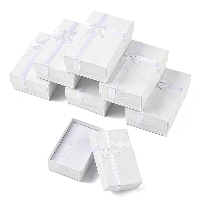 6Pcs Cardboard Jewelry Set Boxes CON-YW0001-70B-1