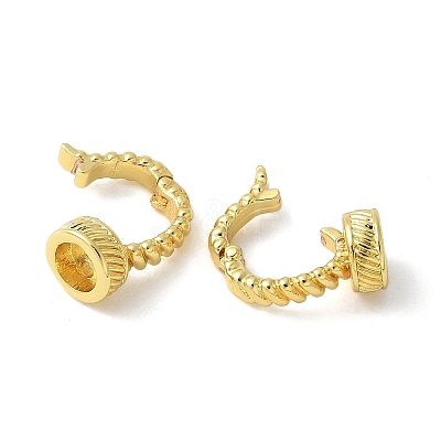 Brass Fold Over Clasps KK-M320-27G-1