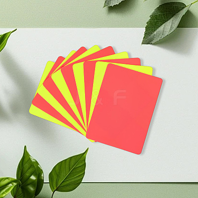 2Pcs PVC Plastic Football Referee Card AJEW-WH20121-16-1