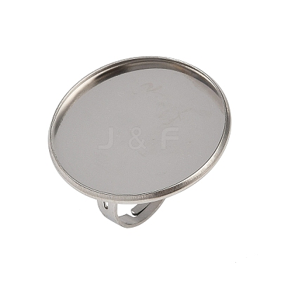304 Stainless Steel Cuff Ring Components STAS-D372-06P-09-1