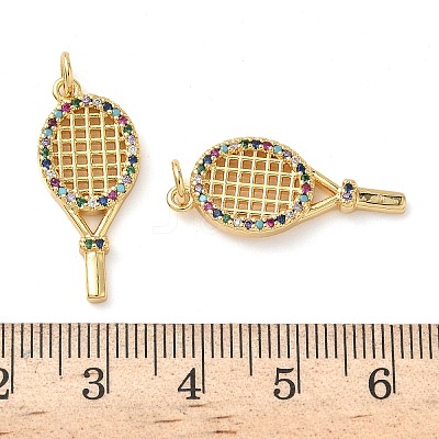 Brass Micro Pave Cubic Zirconia Pendants KK-D502-23B-G-1