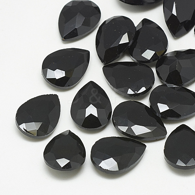 Pointed Back Glass Rhinestone Cabochons RGLA-T081-20x30mm-02-1