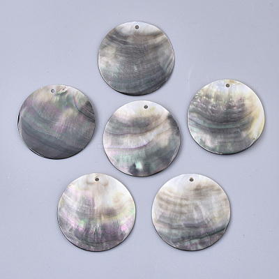 Black Lip Shell Pendants SSHEL-S251-36F-1