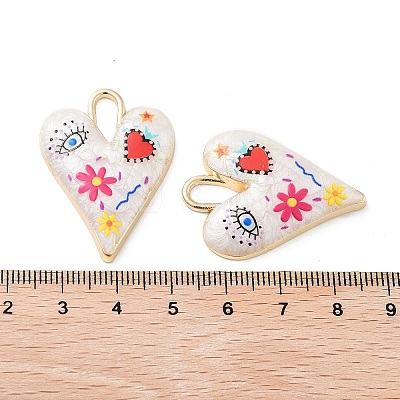 Rack Plating Alloy Enamel Pendants FIND-C050-09G-02-1