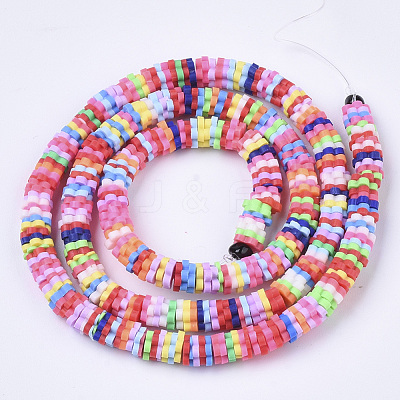 Handmade Polymer Clay Beads Strands CLAY-R086-01-1