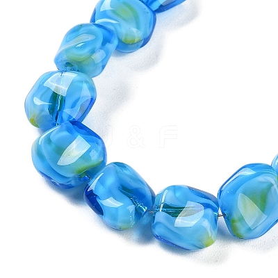 Handmade Milleflori Glass Beads Strands LAMP-M018-01A-04-1
