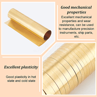 1M Brass Sheet Rolls KK-WH0044-180A-1