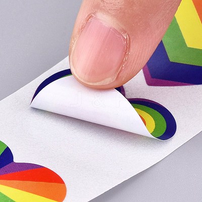 Heart Shaped Stickers Roll DIY-K027-A06-1