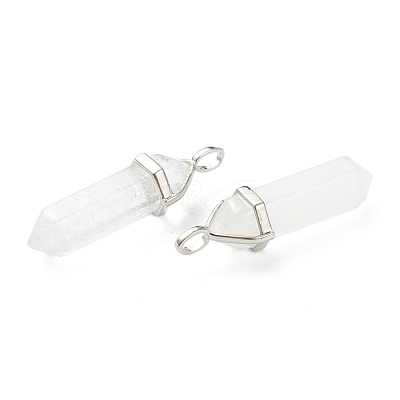 Natural Quartz Crystal Pointed Pendants G-M378-01P-A31-1