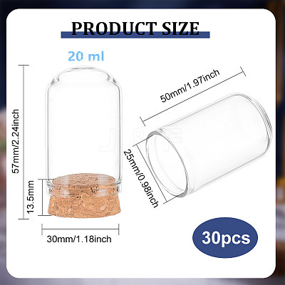 30Pcs Glass Dome Cloche Cover AJEW-BC0002-14A-1